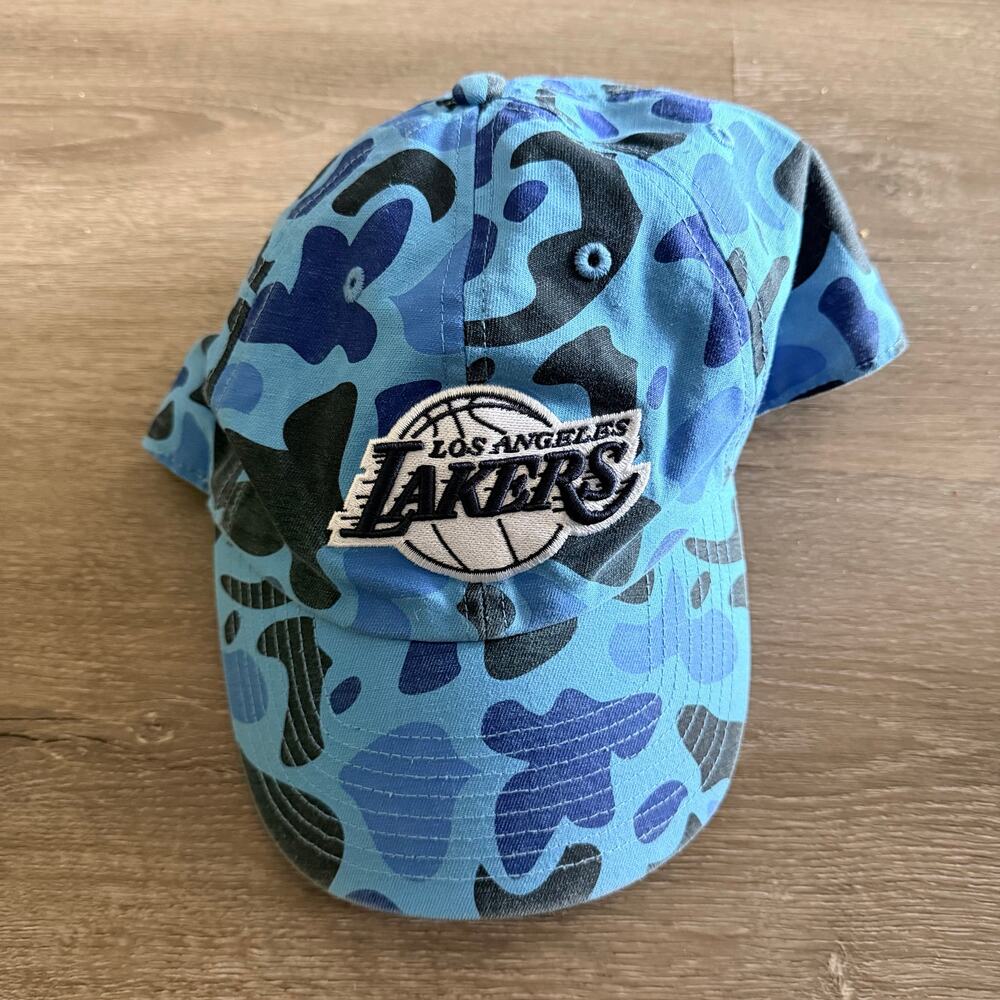 47 Brand Los Angeles Lakers Legend Camo MVP Adjustable Snapback Hat Blue Camo